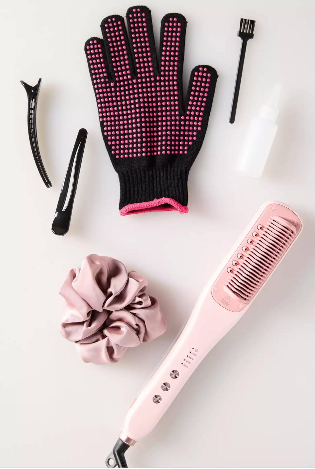 Brosse Lissante Vapeur Professionnelle Wavytalk Pro, La Vapeur Réduit les Dommages et Accélère le Lissage, Rose